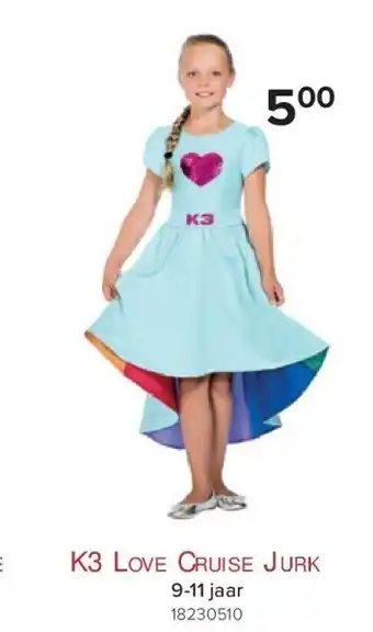 Euroshop K3 love cruise jurk 9-11 jaar aanbieding