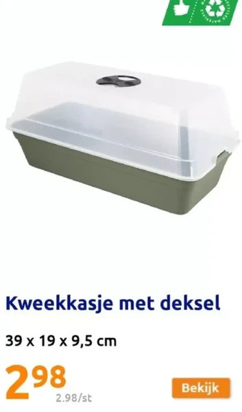 Action Kweekkasje met deksel aanbieding