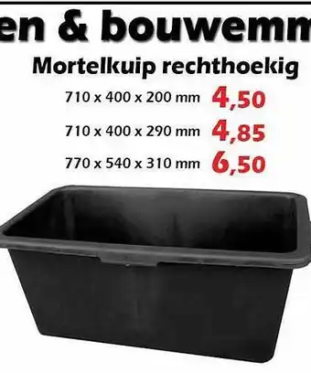 iTEK Mortelkuip rechthoekig aanbieding