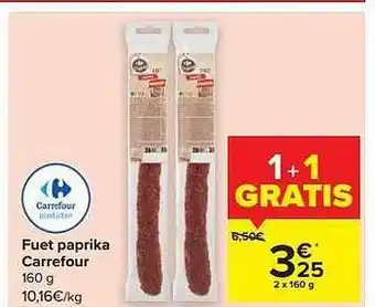 Carrefour Fuet paprika carrefour aanbieding