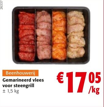 Colruyt Gemarineerd vlees voor steengrill 1,5kg aanbieding