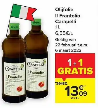 Carrefour Olijfolie il frantolio carapelli aanbieding