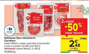 Carrefour Italiaanse fijne vleeswaren aanbieding