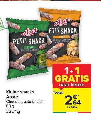 Carrefour Kleine snacks aoste aanbieding