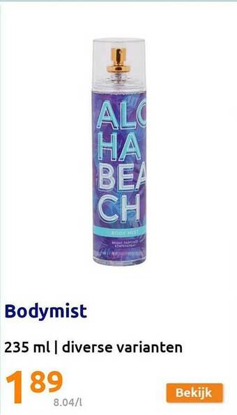 Action Bodymist aanbieding