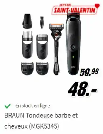 MediaMarkt Braun tondeuse barbe et cheveux (MGK5345) aanbieding