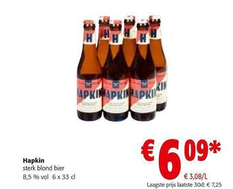 Colruyt Hapkin sterk blond bier aanbieding
