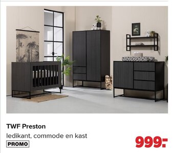 Baby-Dump TWF preston ledikant, commode en kast aanbieding