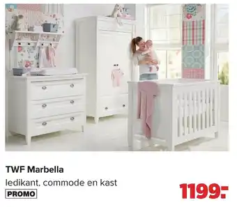 TWF marbella ledikant, commode en kast
