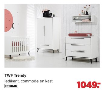 TWF trendy ledikant, commode en kast