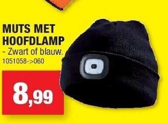 Hubo Muts met hoofdlamp aanbieding