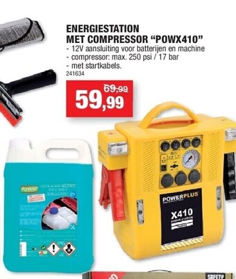 Hubo Energiestation met compressor “powx410” aanbieding
