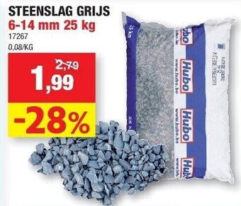 Hubo Steenslag grijs 6-14 mm 25 kg aanbieding