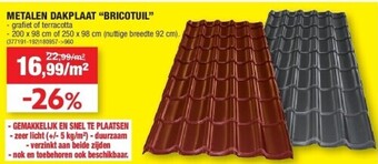 Hubo Metalen dakplaat “bricotuil” aanbieding