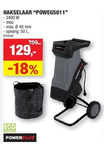 Hubo Hakselaar “poweg5011” aanbieding