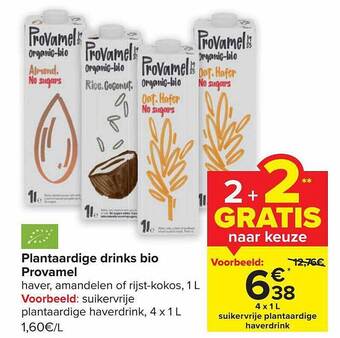 Carrefour Plantaardige drinks bio provamel aanbieding