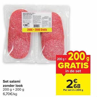 Carrefour Set salami zonder look aanbieding