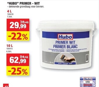 Hubo “hubo” primer - wit 4 l aanbieding