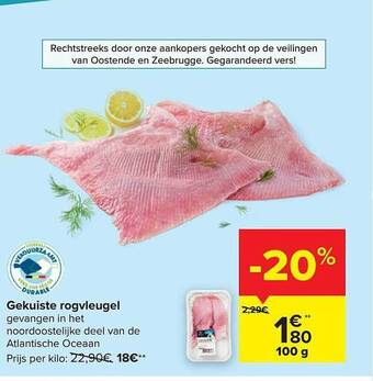 Carrefour Gekuiste rogvleugel aanbieding