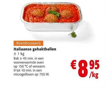 Colruyt Italiaanse gehaktballen aanbieding