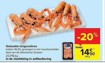 Carrefour Gekookte langoustines aanbieding