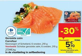 Carrefour Gerookte zalm aanbieding