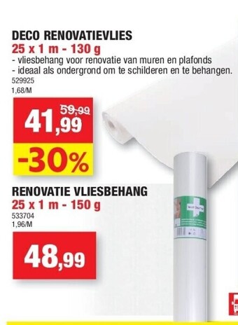 Deco renovatievlies 25 x 1 m - 130 g