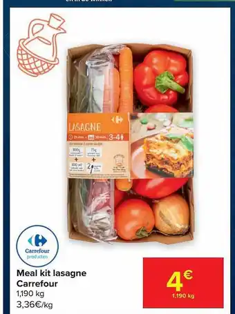 Carrefour Meal kit lasagne aanbieding