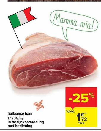 Carrefour Italiaanse ham aanbieding