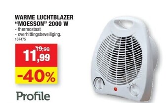 Warme luchtblazer “moesson” 2000 w