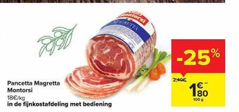 Carrefour Pancetta magretta montorsi aanbieding