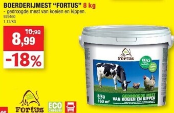 Hubo Boerderijmest “fortus” 8 kg aanbieding