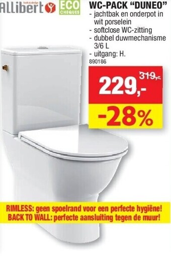 Hubo Wc-pack “duneo” aanbieding