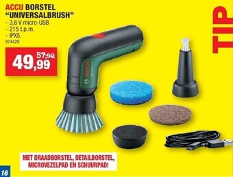 Hubo Accu borstel “universalbrush” aanbieding