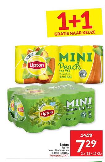 Intermarché Lipton ice tea aanbieding