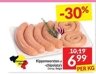 Kippenworsten of chipolata's