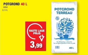 Hubo Potgrond 40 l aanbieding