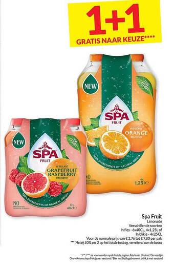 Intermarché Spa fruit limonade aanbieding
