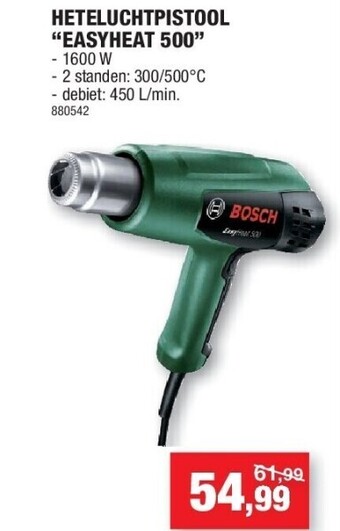 Hubo Heteluchtpistool “easyheat 500” aanbieding