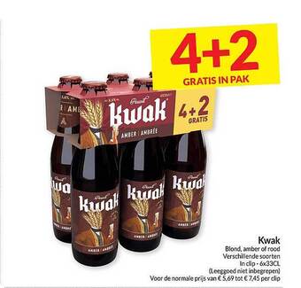 Intermarché Kwak blond, amber of rood aanbieding