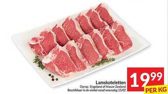 Intermarché Lamskoteletten aanbieding