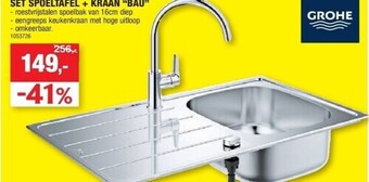 Set spoeltafel + kraan “bau”