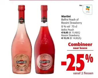 Colruyt Martini bellini peach of rossini strawberry aanbieding