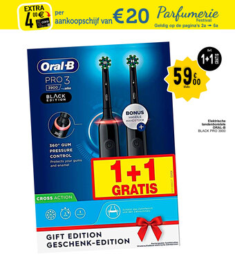 Cora Oral-B Elektrische tandenborstels Black Pro 3900 aanbieding