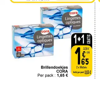 Cora Brillendoekjes 2 x 30 stuks aanbieding
