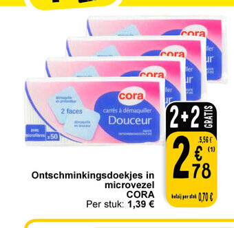 Cora Ontschminkingsdoekjes in microvezel aanbieding