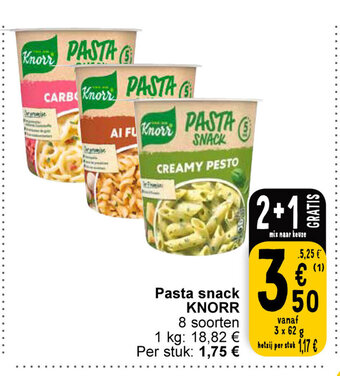 Cora Knorr pasta snack aanbieding