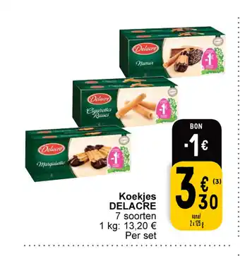 Cora Delacre koekjes aanbieding