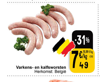 Cora Varkens- en kalfsworsten aanbieding