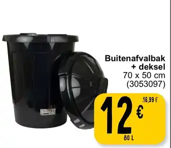 Cora Buitenafvalbak + Deksel 80L 70 x 50cm aanbieding